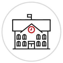 Pictogramme mairie et drapeau