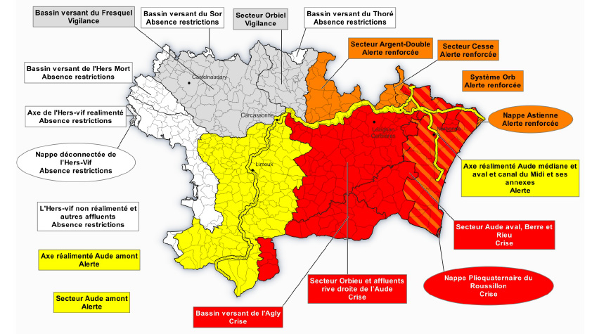 Restrictions provisoires des usages de l’eau